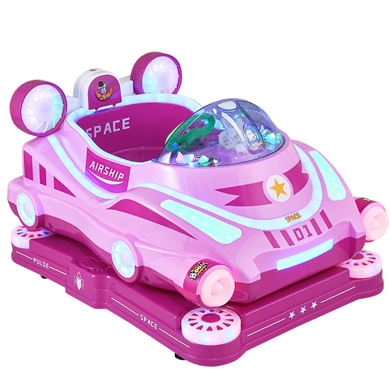 Coin Operated Kiddie Ride - New Bubble Blowing Spaceship Kiddie Ride