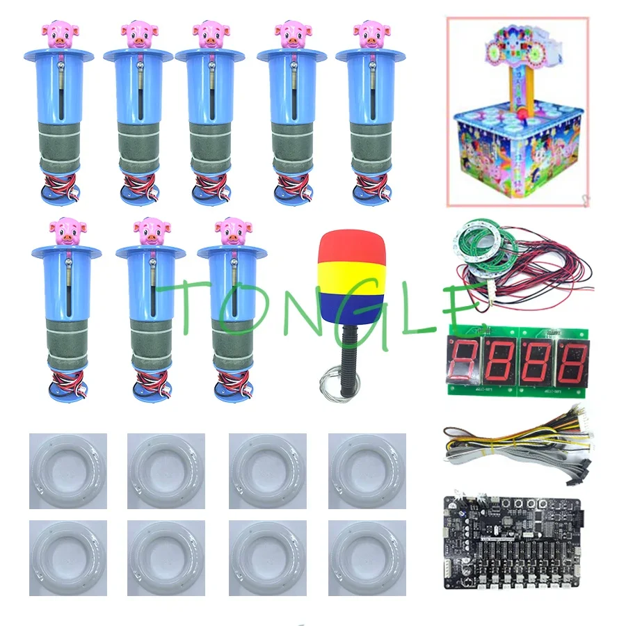 Coin Operated Kiddie Ride - Motherboard with Wires and 8 Hitting