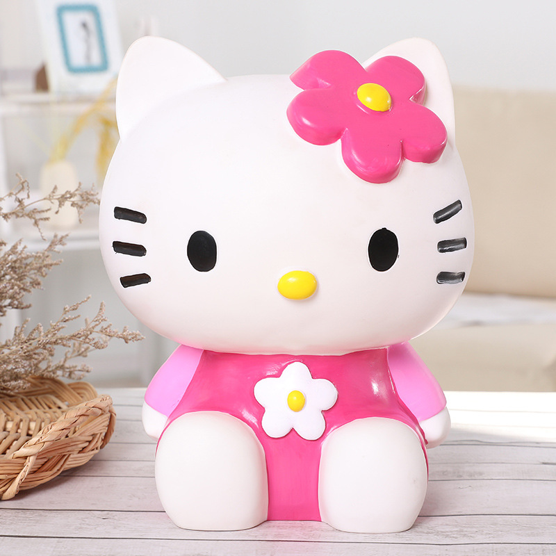 Coin Operated Kiddie Ride - 15cm Hello Kitty Kids Piggy Bank