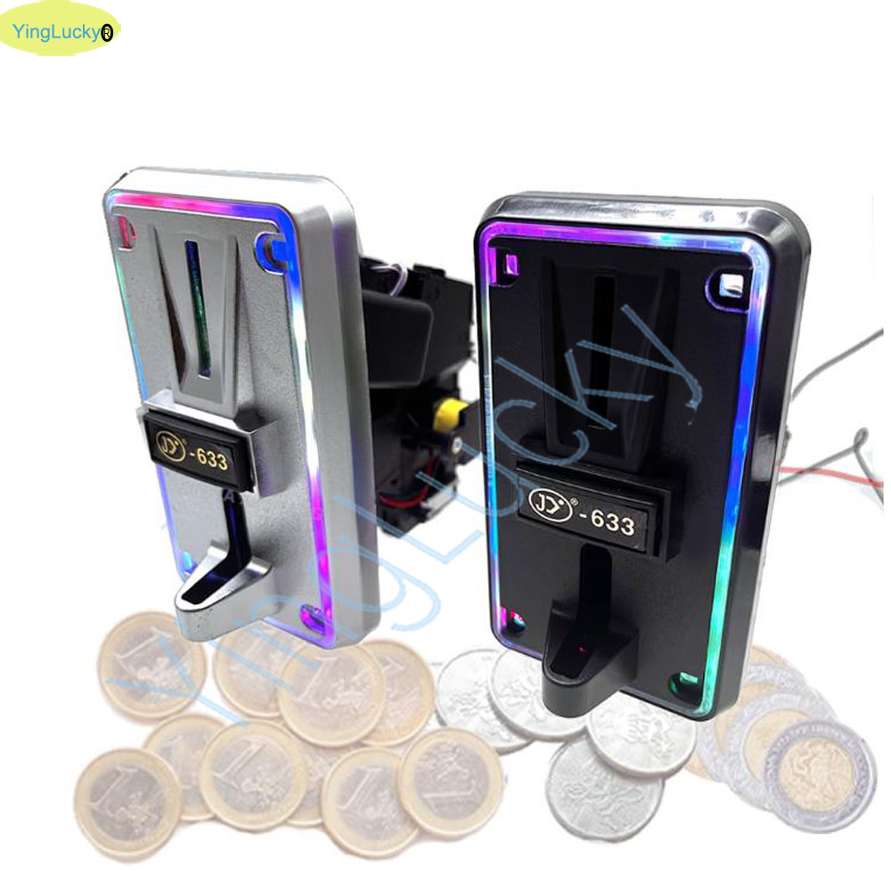Colorful LED Multi Coin Accept - Coin Pusher Machine recension och pris